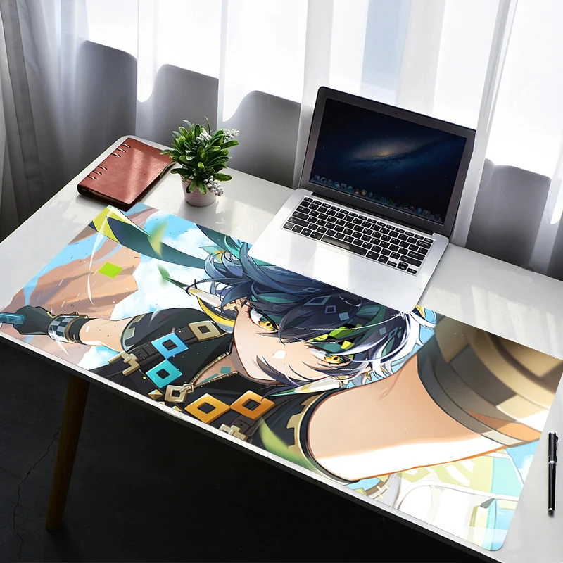 

Mouse Pad Laptop Non Slip G-genshin Impact Kinich Extended Desktop Mouse Mat PC Rubber Keyboard Pad Gaming Accessories Mousepad