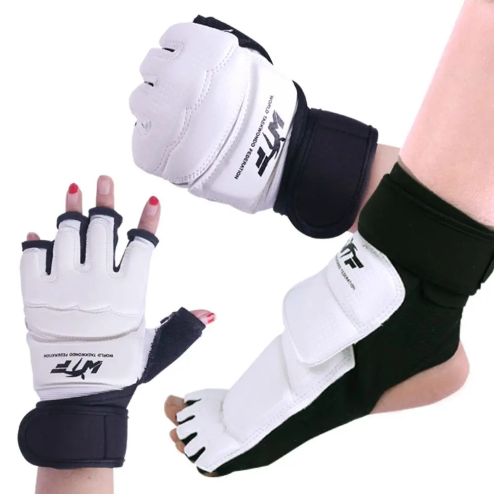 

Half Finger Boxing Gloves PU Leather Foot Protector Workout Gloves Karate Muay Thai Training Punch Bag Training Gloves