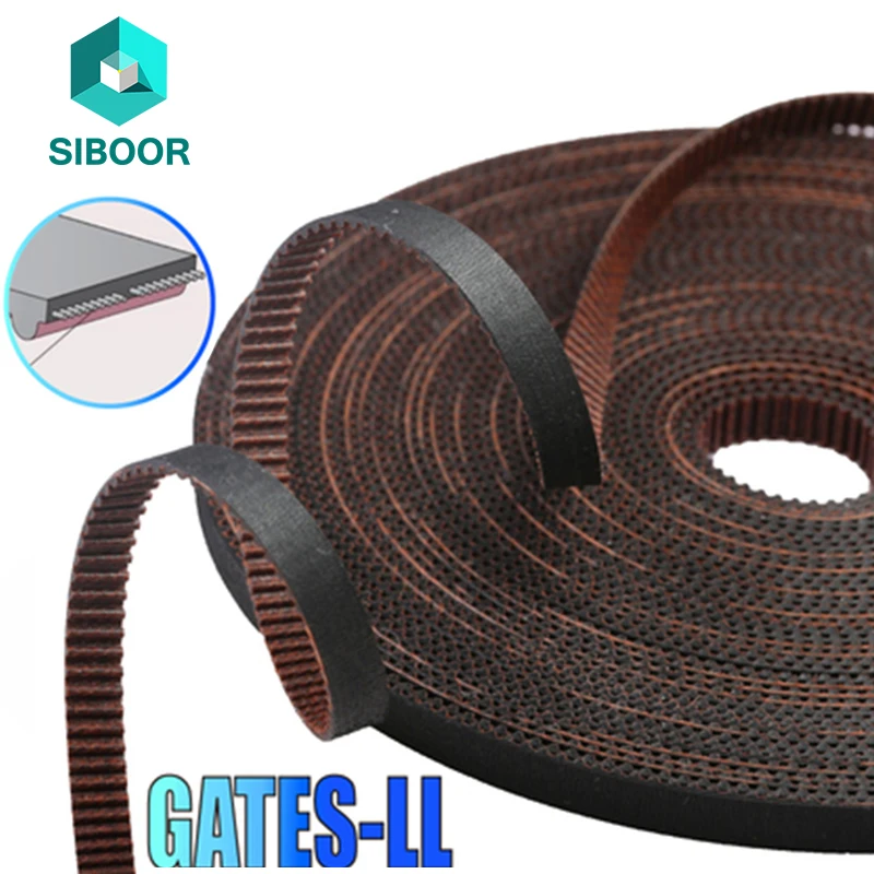 GATES-LL-2GT GT2 Engrenagem da correia dentada 2GT Belt Synchronous Belts Largura 6MM 9MM Resistente ao desgaste para Ender3 CR10 Peças Impressora