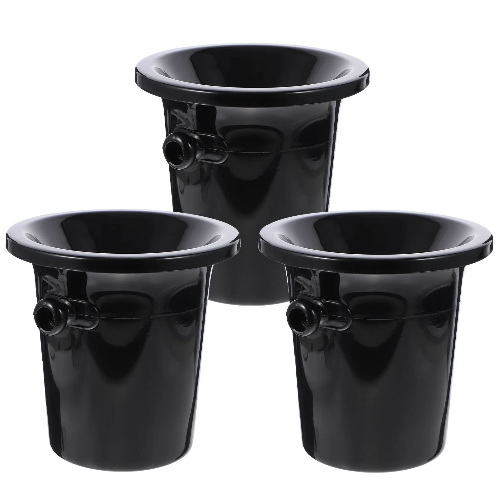 

3 Pcs Spit Barrel Plastic Spittoon Ice Bucket Faucet Filters Accessories Double Ears Tasting Accessory Baby