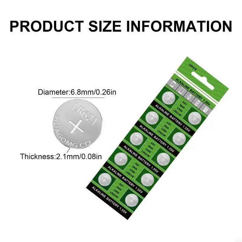 Y4UE 20PC/10PC 고용량 AG1/364/LR621 마지막 전자 장치 사용 전원 공급 장치 배터리 용 버튼 셀 배터리
