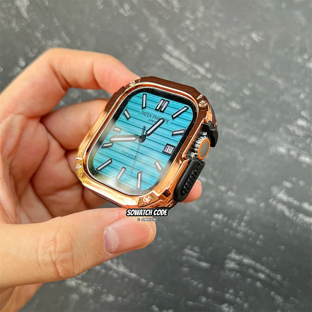 アップルウォッチ用ダブル保護ケース,ソフトメッキカバー,iwatchシリーズ9,シリーズ8,シリーズ7,シリーズ6,シリーズ5,4,シリコン,45mm 44mm, 42mm, 41mm, 40mm, 38mm