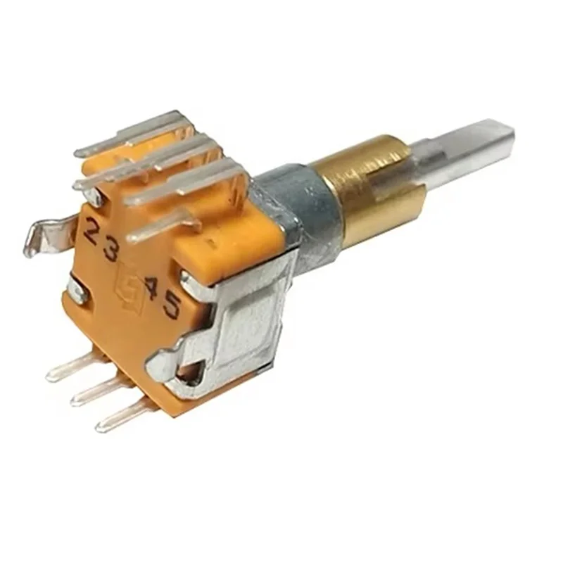 【HOT-SELLING!】EC110701N2B EC11 Encoder Dual-Shaft 30 Position 15 Pulse 8 Pins 25MM Half Shaft With Push Button Switch Axis