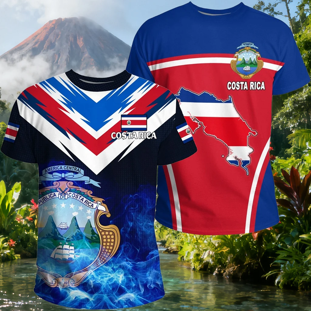 

Коста-Рика для взрослых и детей, быстросохнущая дышащая спортивная тренировочная футболка, модная спортивная футболка для бега, фитнеса, уличного отдыха
