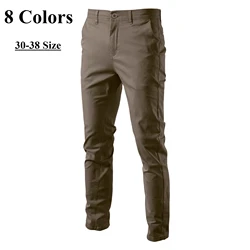 Men's Golf Pants Straight Business Casual Straight Slim Work Wear Trousers Spring Autumn Cotton Breathable Outdoor Jogging Pants