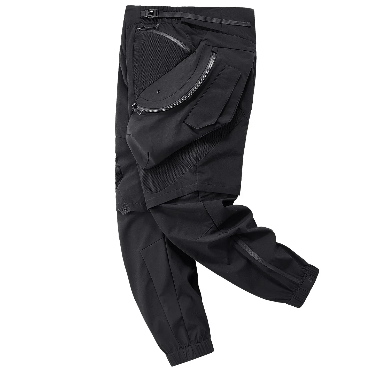 Men Spring Loose Outdoor Multi Pocket Zipper Design Sports Casual Trousers Deconstructed Spliecing Styl Cargo Pants