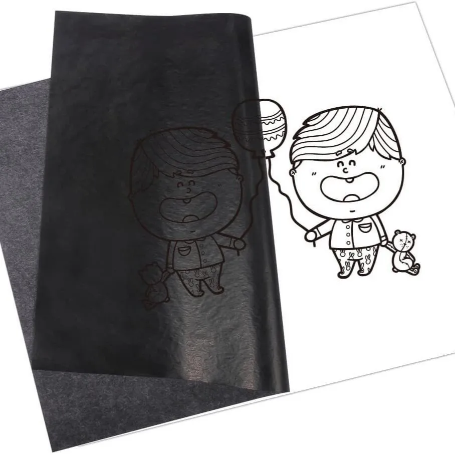 100 قطعة/الحزمة من ورق الكربون، ورق كربون شفاف مقاس A4 أحادي الجانب #4