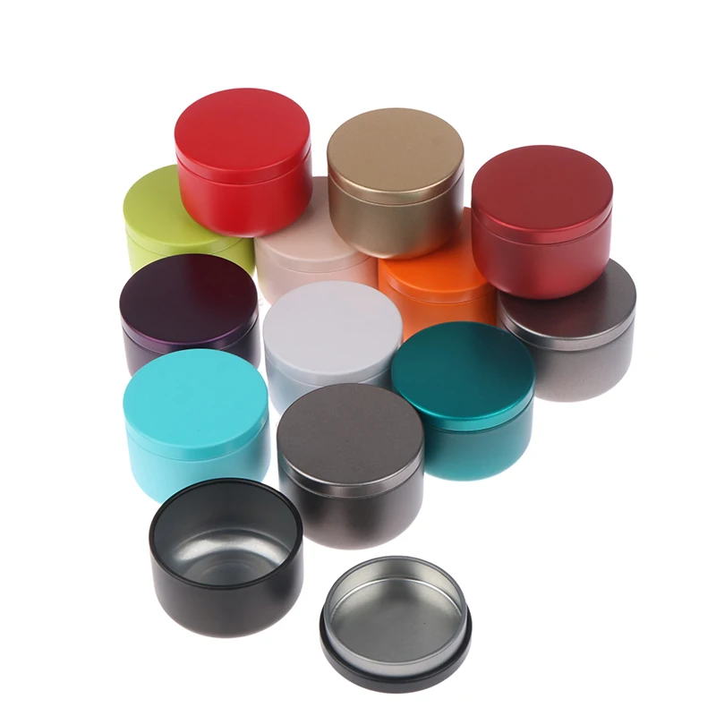 Portable Solid Color Mini Tin Box Tea Sealed Jar Packing Boxes Jewelry Candy Small Storage Can Coin Earring Headphones Gift Case