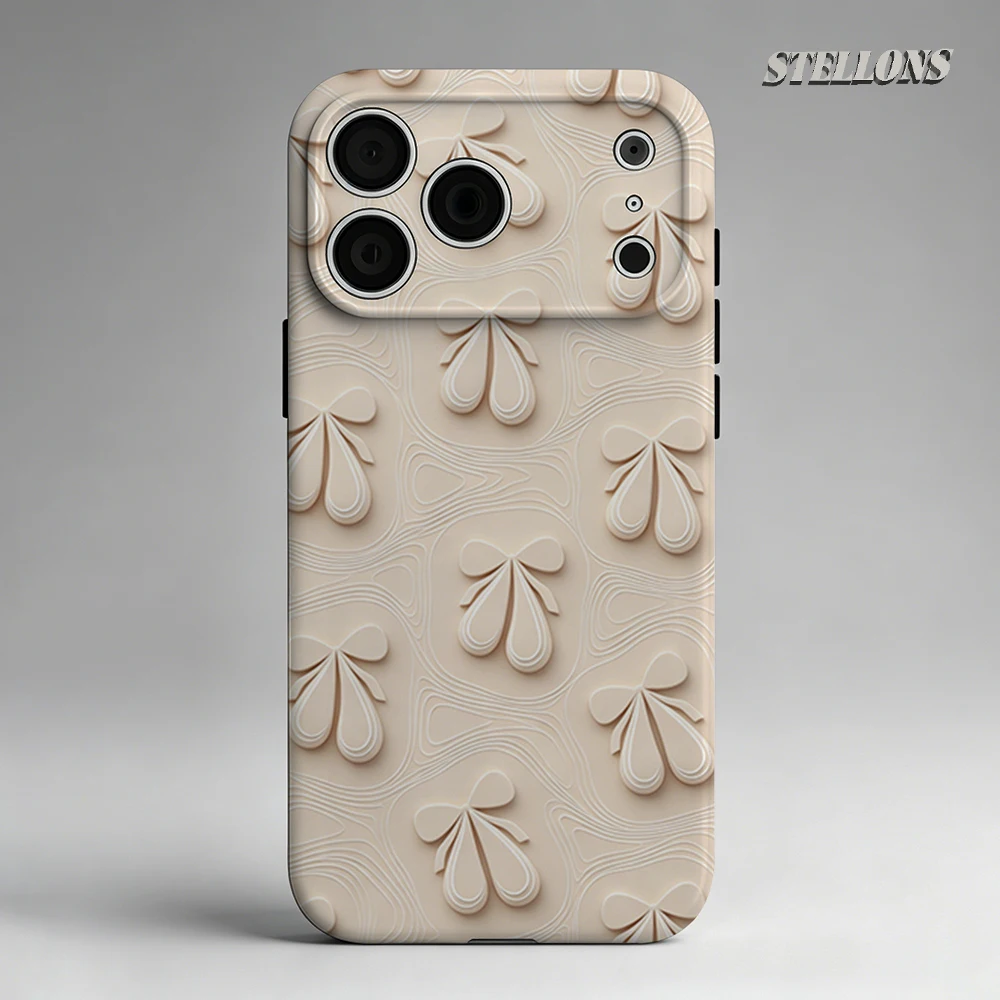 3D Printing Iphone - جراب هاتف ثلاثي الأبعاد بتصميم فيونكة،