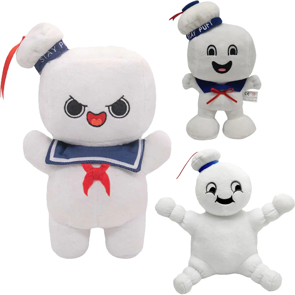 Kawaii Stay Puft Marshmallow Man Plush Figurine Movie Ghost Cosplay Busters Fantasy Props Soft Stuffed Mascot Xmas Birthday Gift