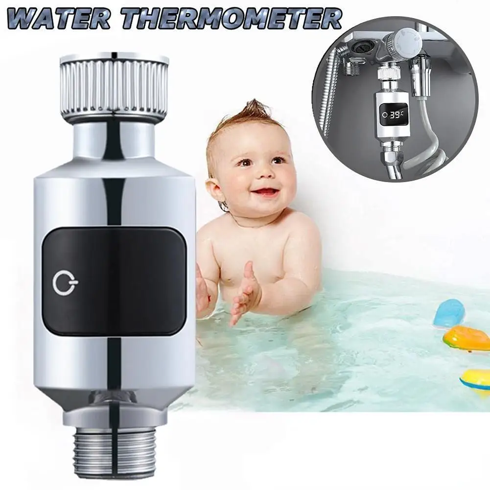 Hot Tub Water Temperature Monitor Temperature Display LED Display Waterproof Household Baby Water Measurement Bath Thermometer