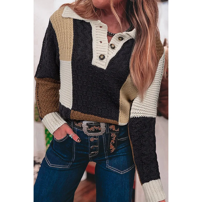 

Autumn and Winter New Long Sleeved Sweater for Women, European and American Simple Warm Long Sleeved Top, Women's Clothing