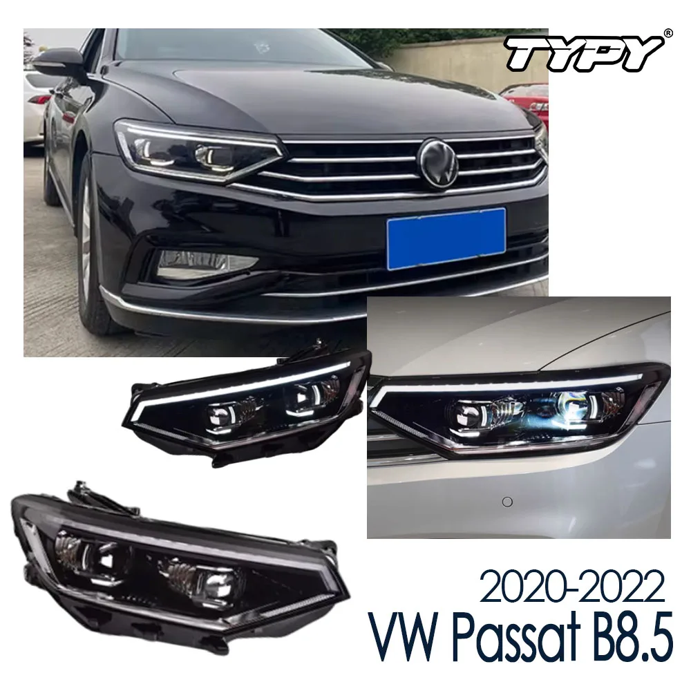 

Автомобильные фары TYPY для VW Passat B8.5 2020-2022, обновление фар, модифицированная для нового DRL, динамический указатель поворота, светодиодная фара