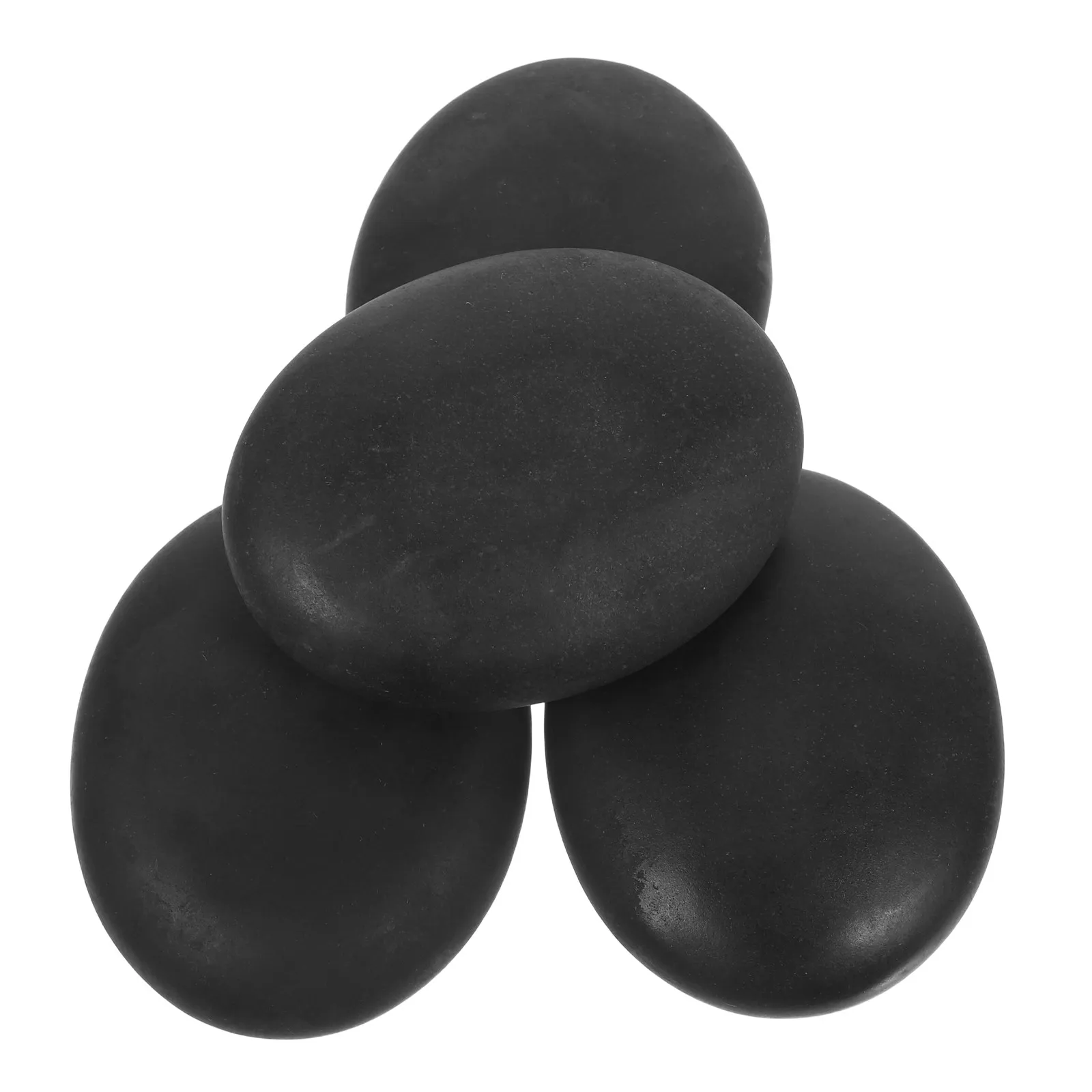 4Pcs Spa Massage Hot Stones Set Natural Basalt Rocks for Deep Soothing Heat Therapy Versatile Use on Back Arms Legs Feet