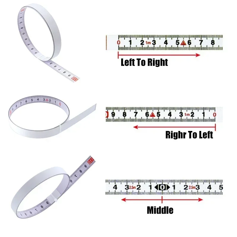 Mitre Track Tape Measure Self Adhesive Metric Steel Ruler Mitre Saw Scale untuk T-track Router Table Saw Band Saw Alat Pertukangan