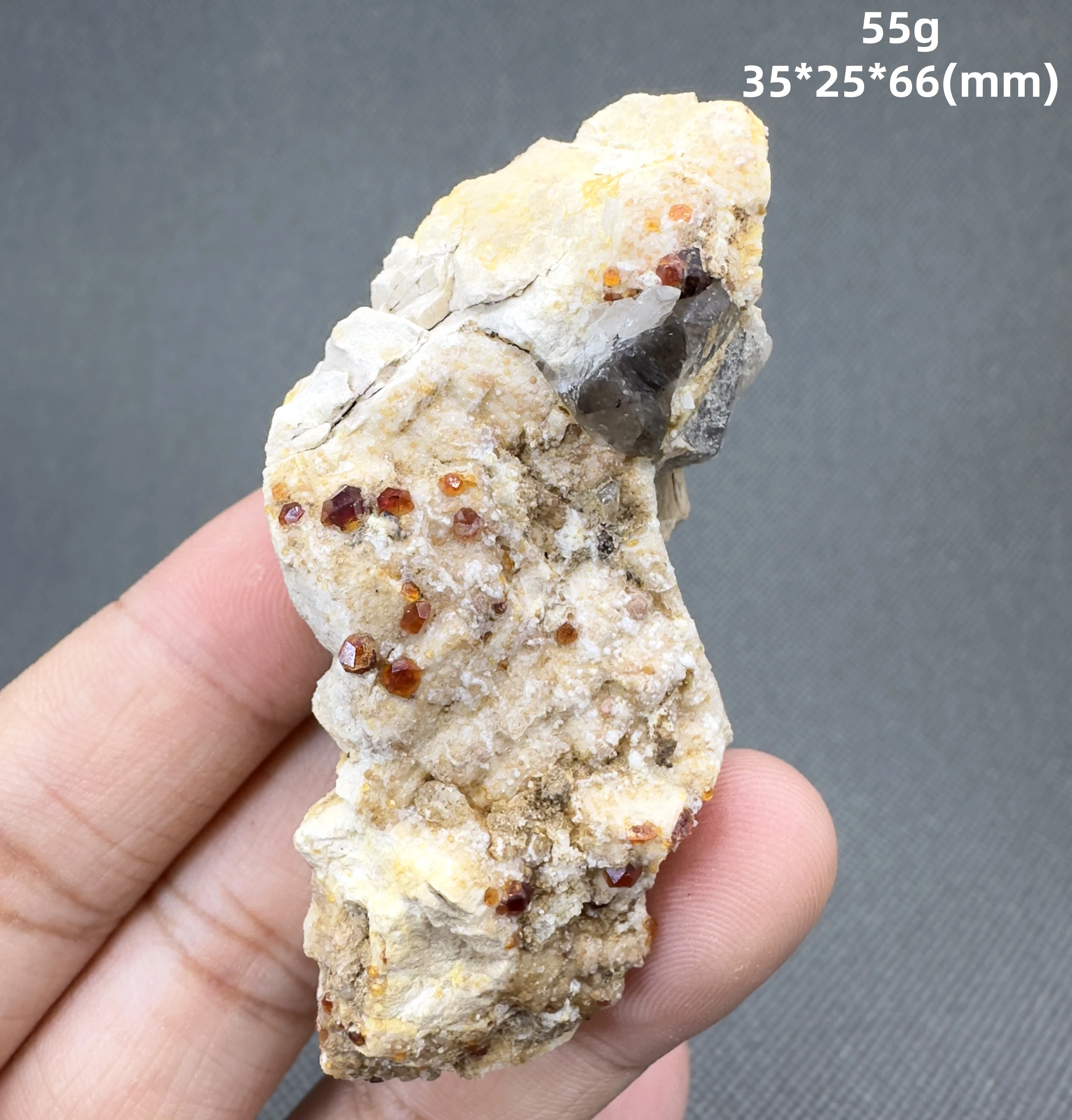 Natural florescent Hyalite and garnet symbiosis mineral specimen stones and crystals healing crystals quartz