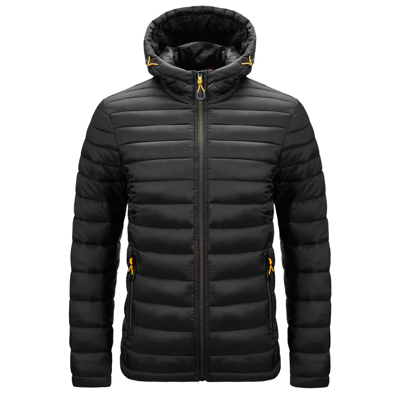 Winter Men's Ultra Light Warm Parkas Coats Fashion Men Windbreaker Hooded Coats Outdoor Men Thermal Zipper Jacket Clothing 6XL
