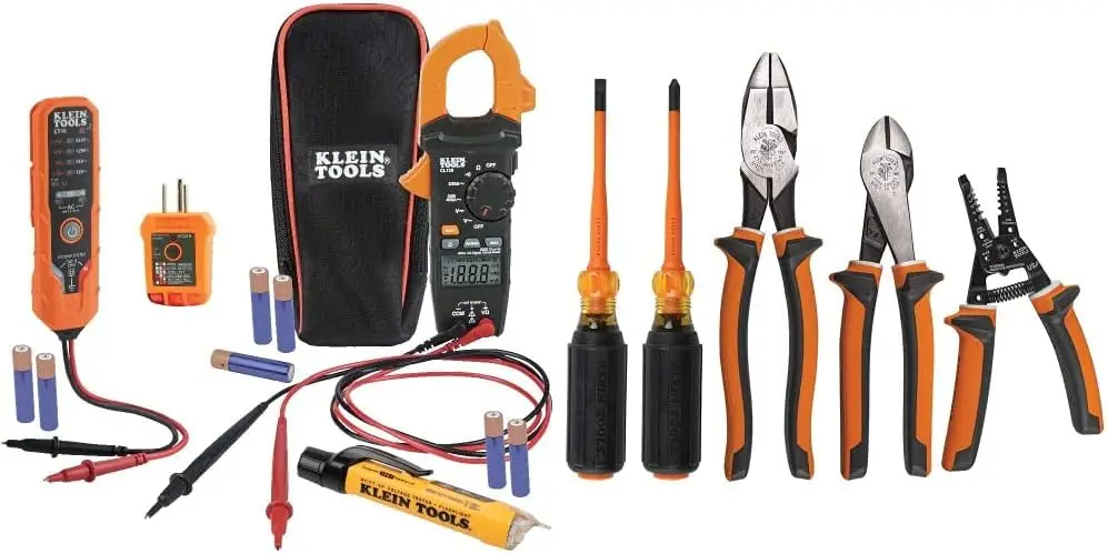 

Electrical Test Kit Bundle With Clamp Meter, Insulated Pliers Set, And More