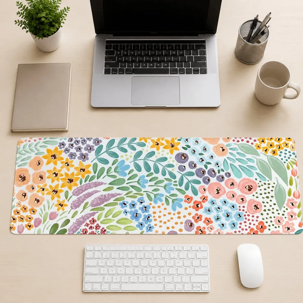 The floral print in a simple style is suitable gift for office workers, students families for their daily work study setups desk