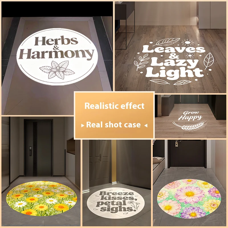 Personalized Entry Door Projection Light Custom Plant Patterns for Natural Foyer Vibes & Home Welcome Decor