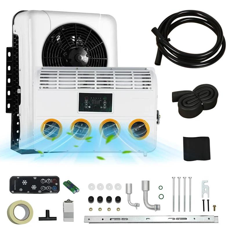 New  12V Universal Fit Car Truck Air Conditioner 3-Speed Option 3300W/h Refrigeration 1 Year Warranty for Retrofit/Upgrade