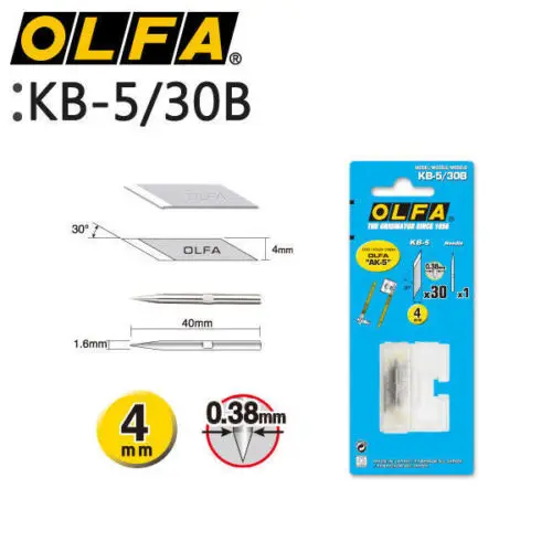 OLFA KB-5/30B 30 Blade Art/design Knife and 1 Useful Needle,Suitable for AK-5