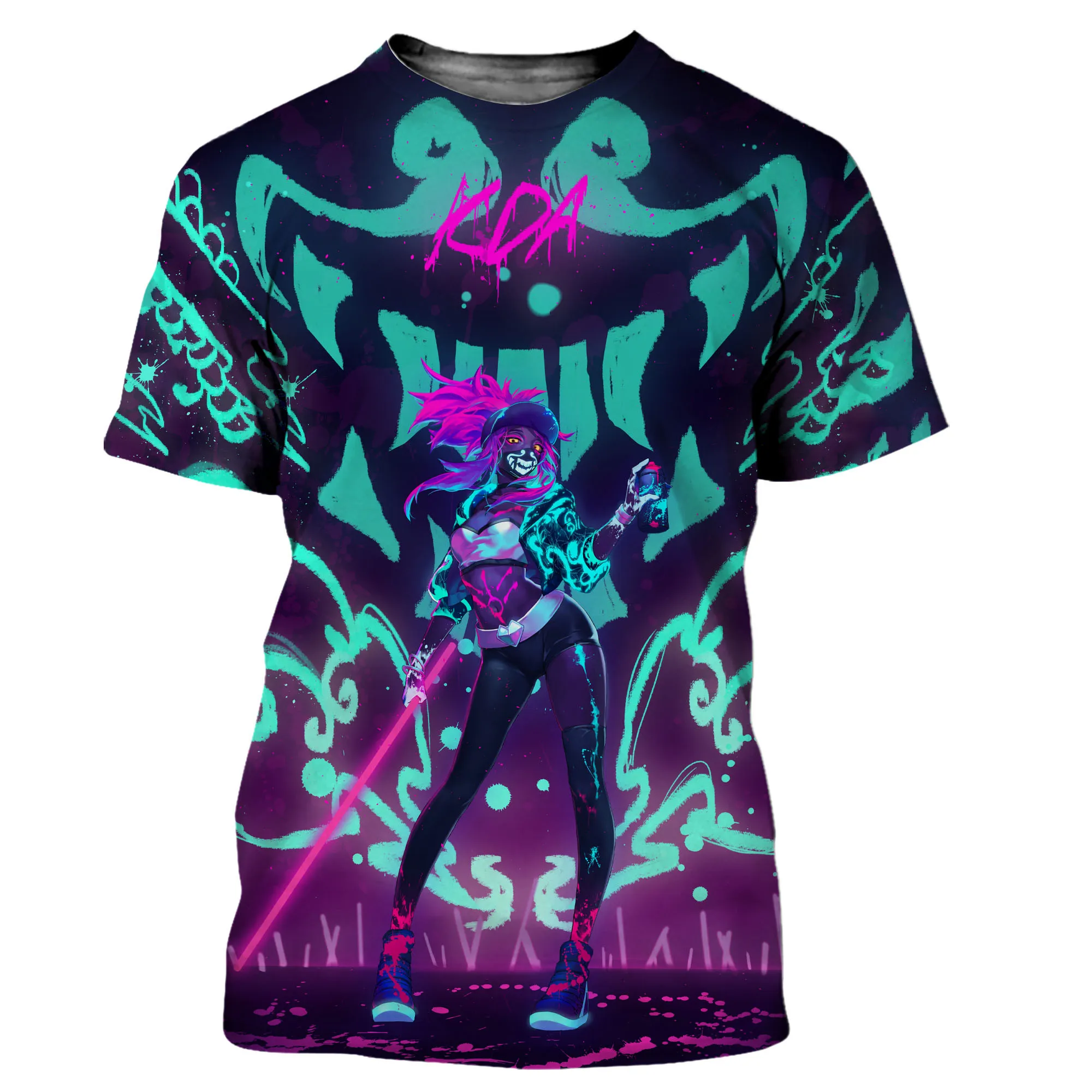 Men/women Fashion Cool 3D League Of Legends Akali Printed T-shirt Casual Harajuku Cool Streetwear Tops Shirts