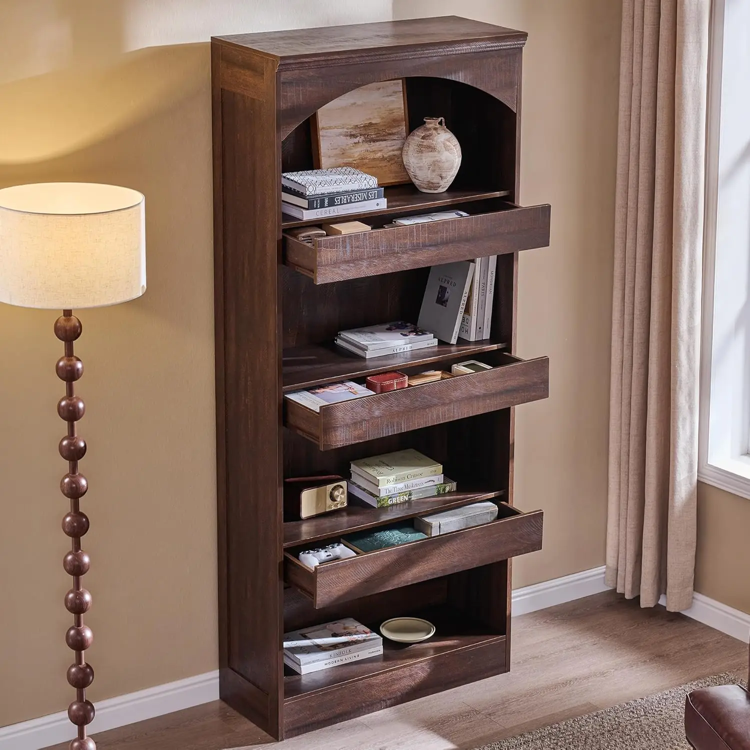 76" Tall Arched Boo…