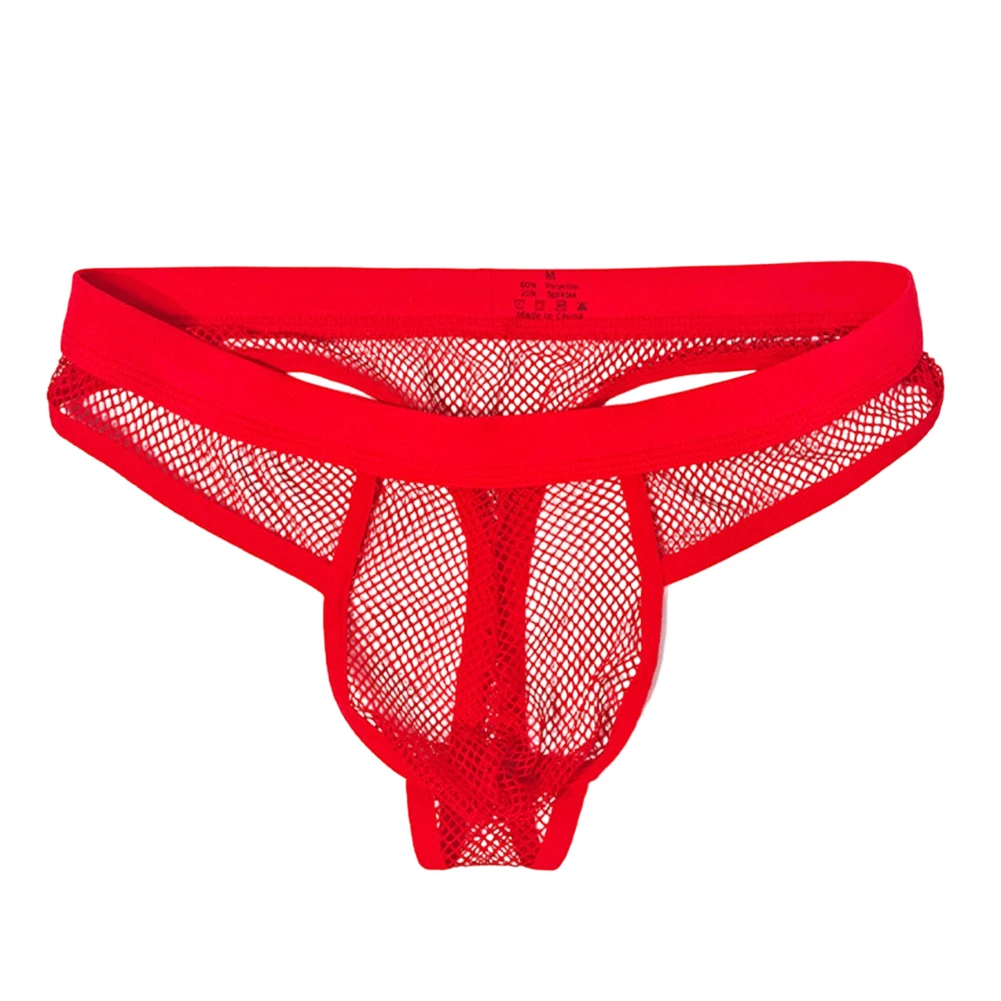 

Men Sexy Mesh Hollow Men's Panties Sissy G-string Underwear Sexy Tоy Mens Elastic Waist Sheer Briefs See Through Underpants Men