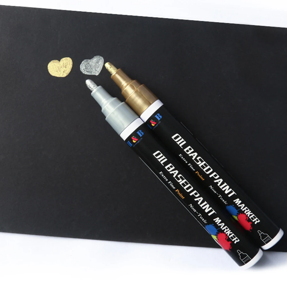 

Quick Dry Metallic Marker Pens 3mm Bright Colors for Painting Drawing Writing Highlighting on Paper Glass Metal Stone Wood