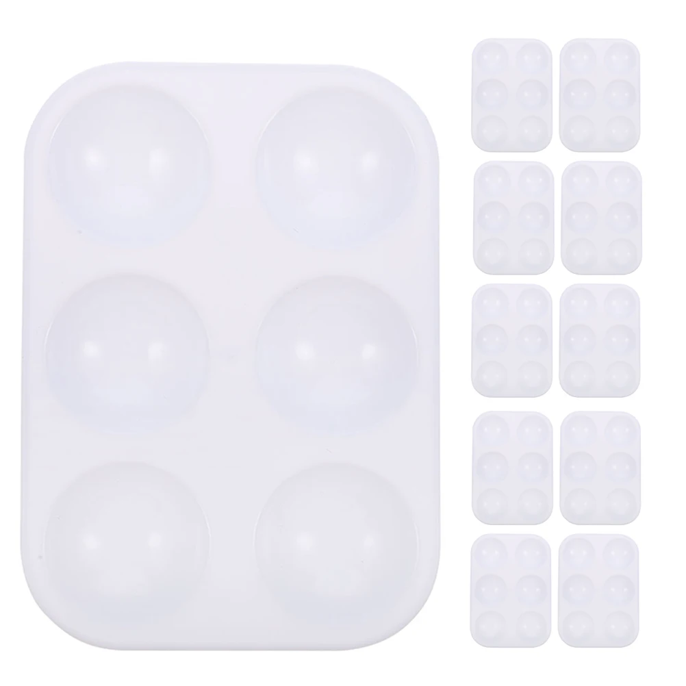

30pcs Watercolor Palette Small Plastic Paint Tray Color Mixing Portable Art Painting Board Reusable Pigment Storage Lightweight