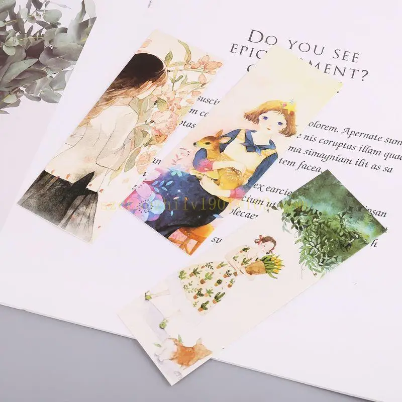 62ka 30pcs Girl BookMarks Paper Page Page Примечания метка