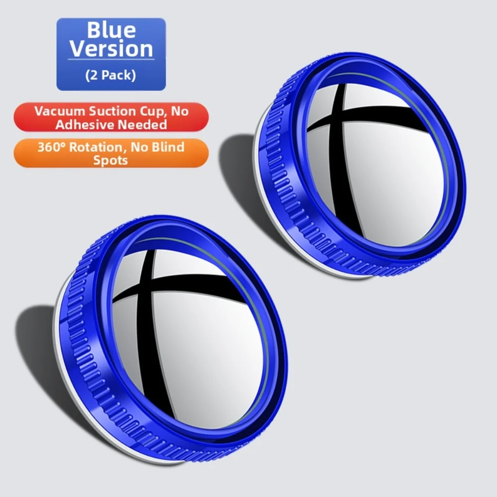 Car Auxiliary Rearview Mirror with Suction Cup 360 Degree Rotation Wide Angle Blind Spot Glass Anti Scratch Design
