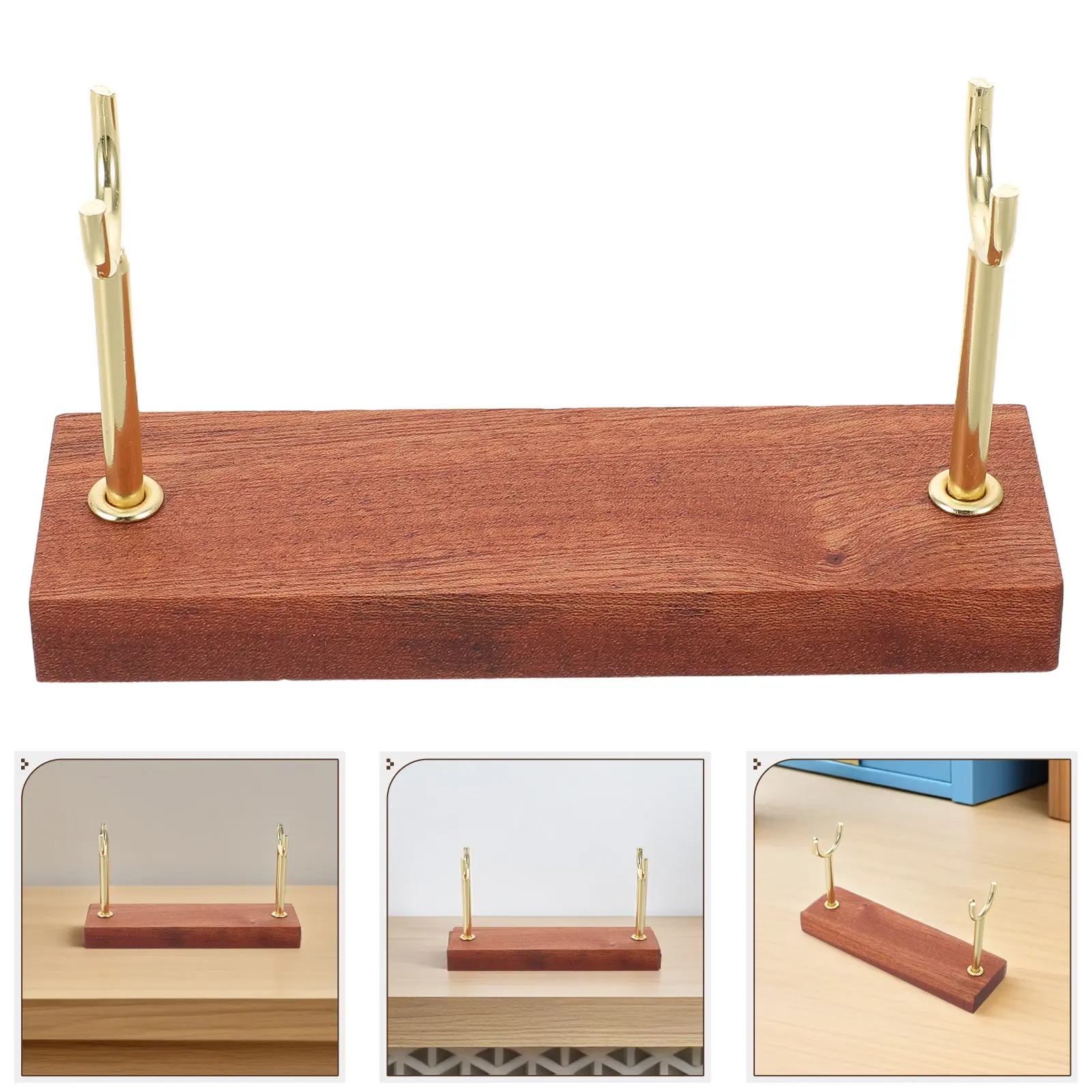 

Bracelet Display Stand Selenite Holder Wooden Base for Jewelry Watches Bangles Scrunchies Desktop Organizer Home Store