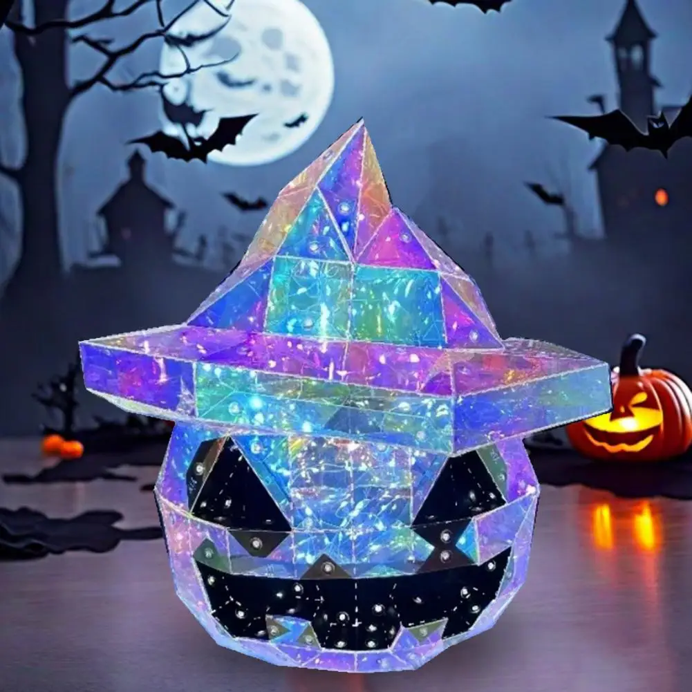 Halloween Decoration Prismatic Pumpkin Led Lights Rainbow Led Night Light Set for Halloween Decor for Bedroom for Festive