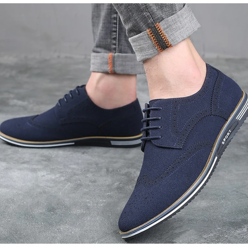 

Men's Casual Shoes Brushed Lace Up Low Top Suede Leather