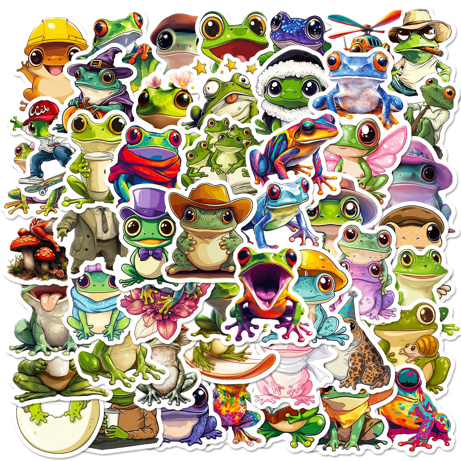 

10/30/50PCS Cartoon Little Frog Sticker Cute Graffiti Waterproof Decal Kids Toy DIY Scrapbook Phone Case Luggage Laptop Sticker