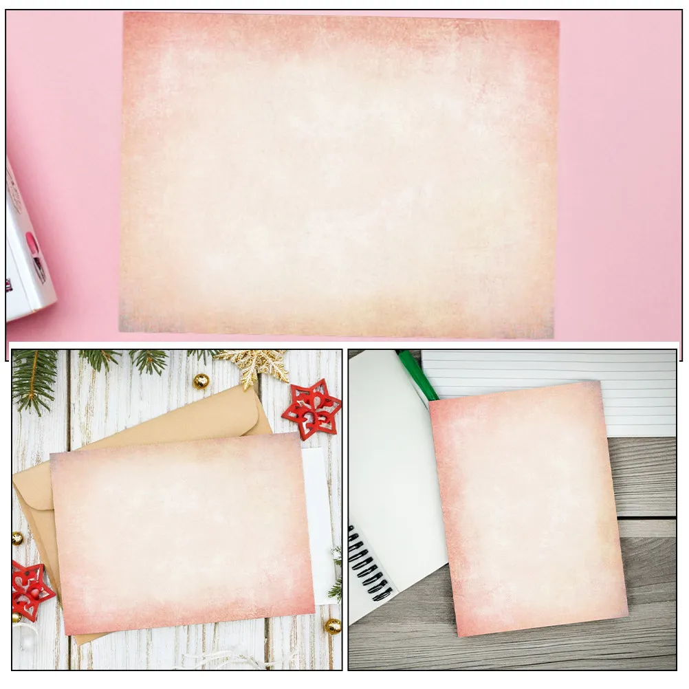 60Pcs Vintage Printer Paper DIY Double Sided Blank A4 Smooth Retro Writing Paper for Journaling Letters Graduation Certificates