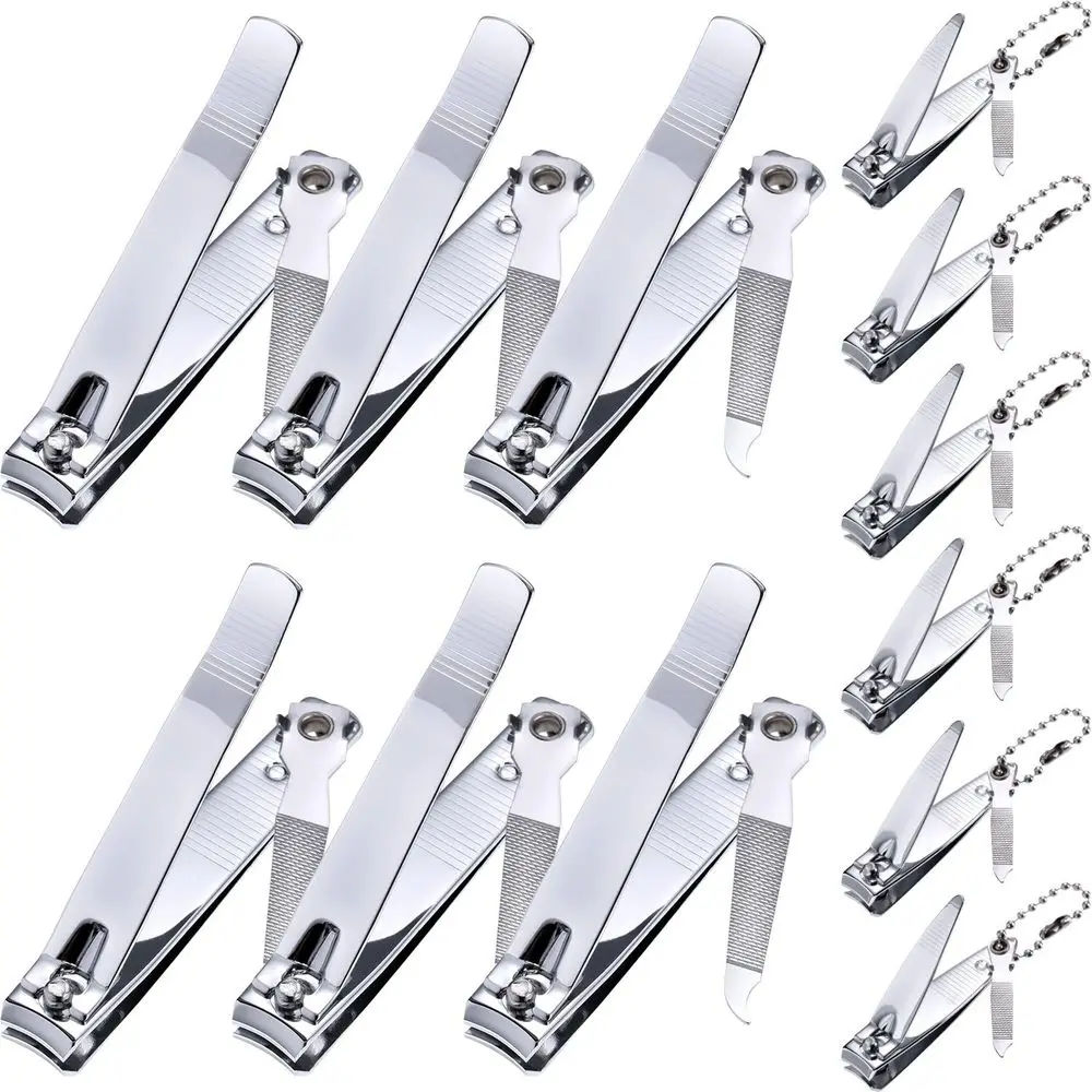 

12-Piece Stainless Steel Nail Clippers Set for Fingernails and Toenails, Suitable for Men and Women