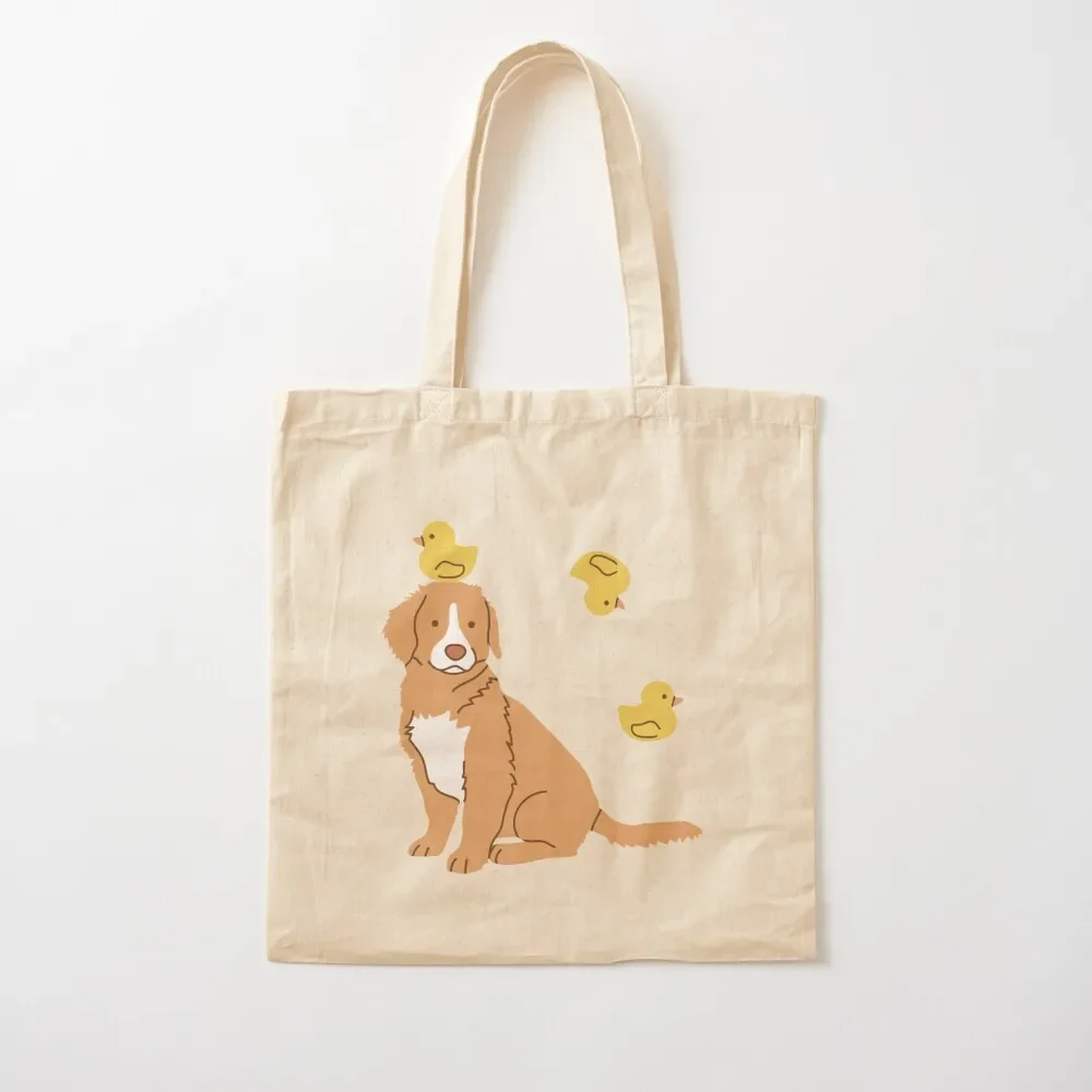 

Duck Tolling Retriever and Rubber Ducks Tote Bag shopping trolley bag cute pouch bag