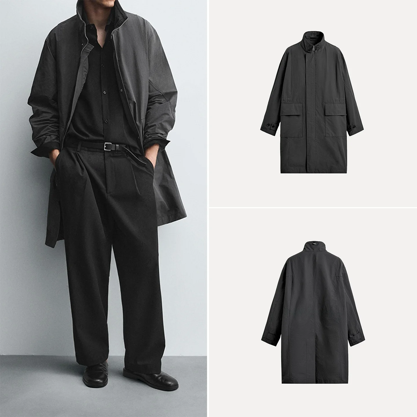 

Casual Versatile Lightweight Parka Jaet for Men Autumn 2025 Stand Fit Youth Faion Outerwear Z Brand