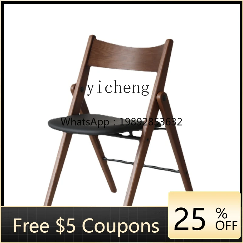 

ZZk Solid Wood Folding Chair Hotel Restaurant Club Villa Guest Chair Backrest Home Dining Chair