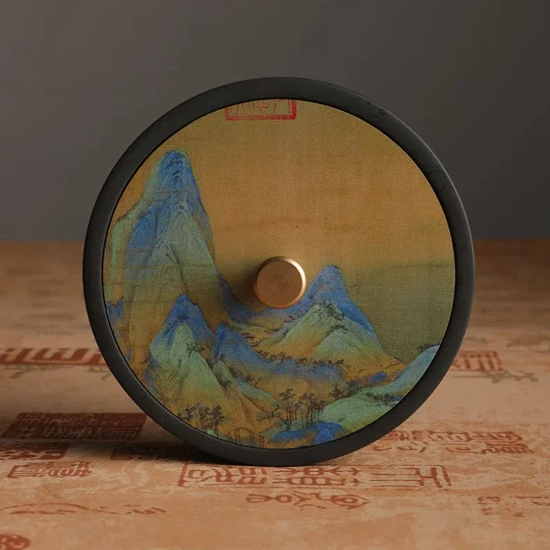 Natural Stone Inkstone Chinese Style Brush Calligraphy Painting Ink Stone Retro Portable Writing Practice Vintage She Inkstone