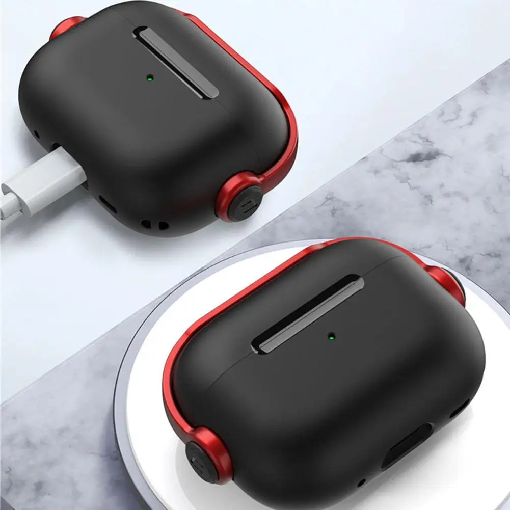 Headphone Case For Airpods 4 Earphone Protective Cover Wireless Bluetooth Headset TPU Scratch-resistant Sleeve Hook Lanyard