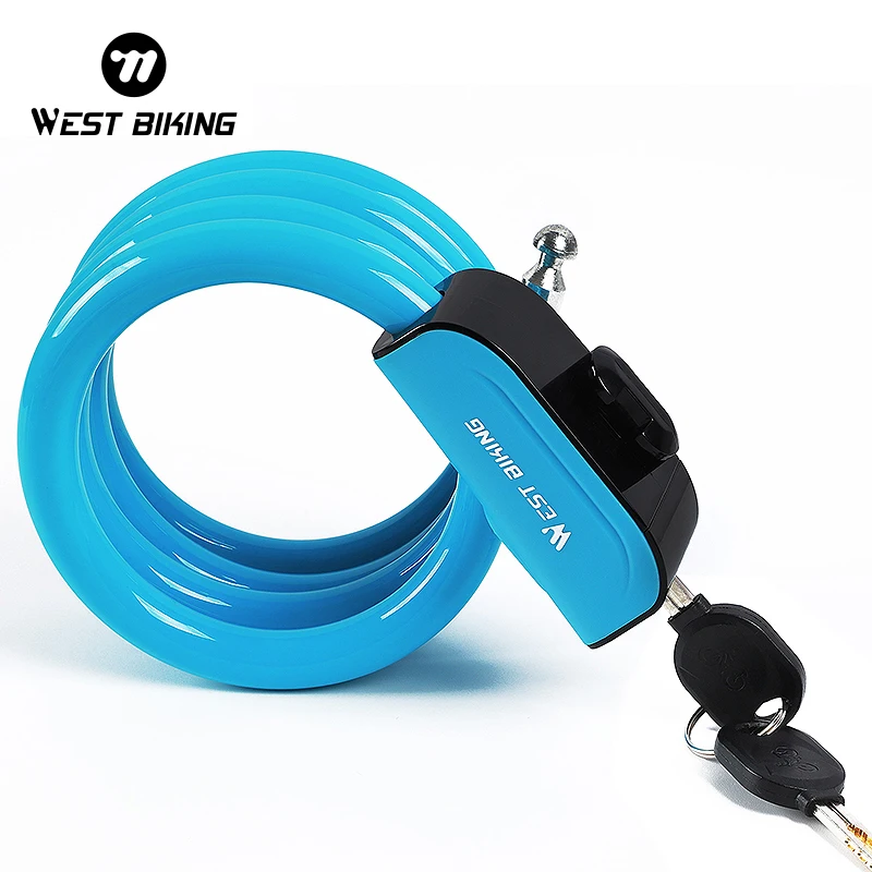 

WEST BIKING Bicycle Lock Portable Anti-theft Zinc Alloy Multifunctional Cable Lock MTB Road Cycling Motorcycle Bike Accessories