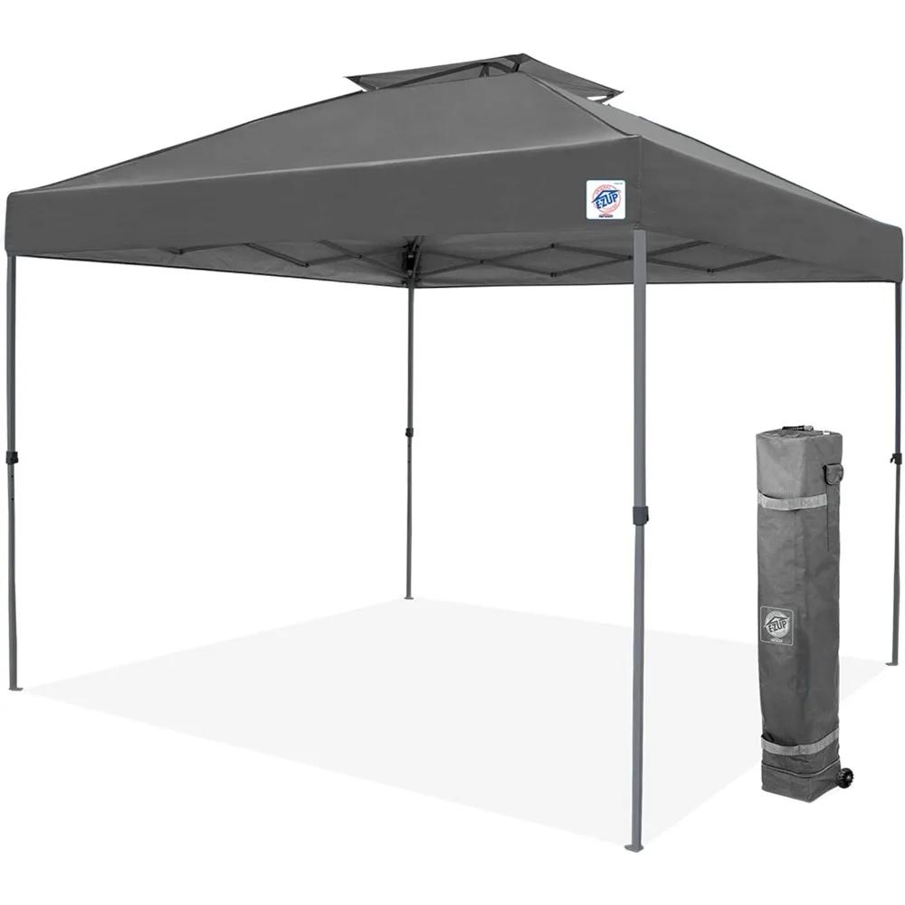 

E-Z UP Patriot One-Up Vented Shelter, 10 Feet by 10 Feet, Steel Grey