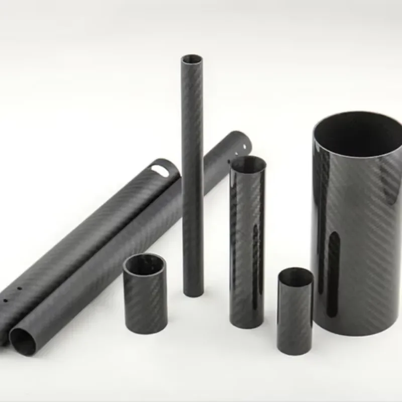 for Customized Large Diameter Black 3K Gloss Carbon Fiber Tube