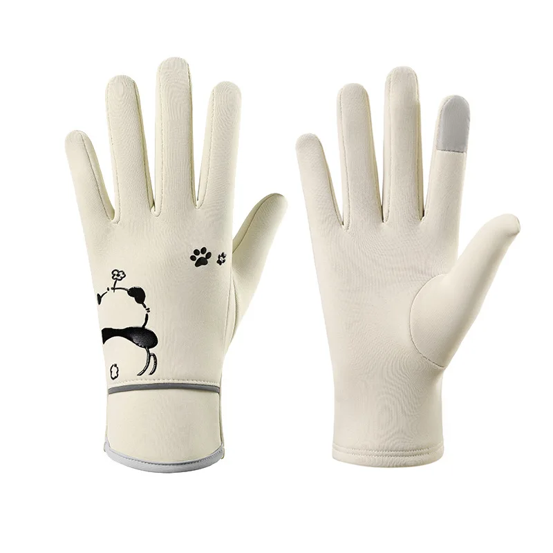 قفازات أطفال للرياضات الخريفية والشتوية، ركوب الدراجات، اللعب بالثلج، الحفاظ على الدفء، إضافة مخملية ومضادة للانزلاق