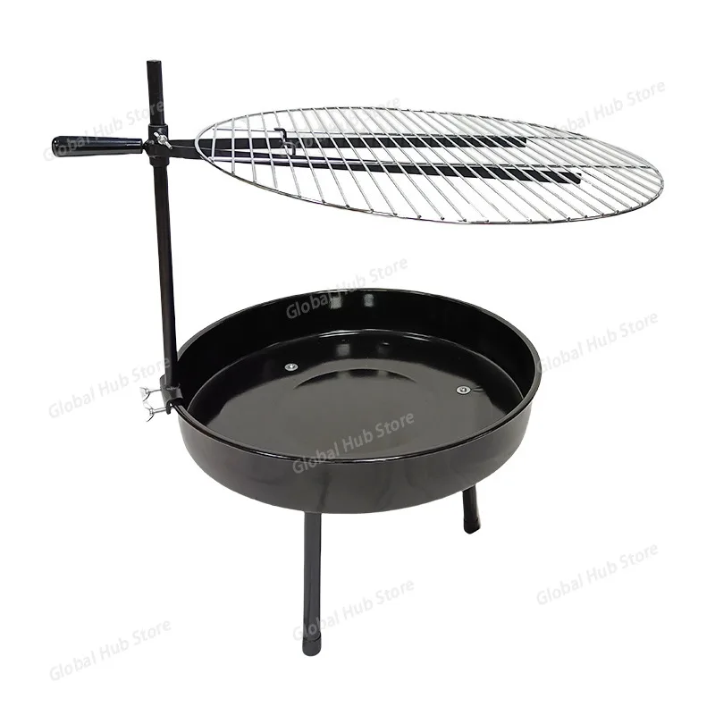 Outdoor Camping Picnic BBQ Grill - American-Style Charcoal Grill, Beach BBQ Bonfire Stove, Tripod Charcoal Fire Pit