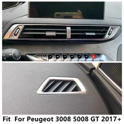 Dashboard Middle Air AC Conditioning Vent Outlet Decoration Trim Cover For Peugeot 3008 5008 GT 2017 - 2023 Accessories Interior